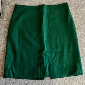 J. Crew Dark Green Pencil Skirt